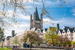 Old town of Cologne in spring