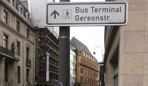 Sign indicating the Bus Terminal on Gereonstr