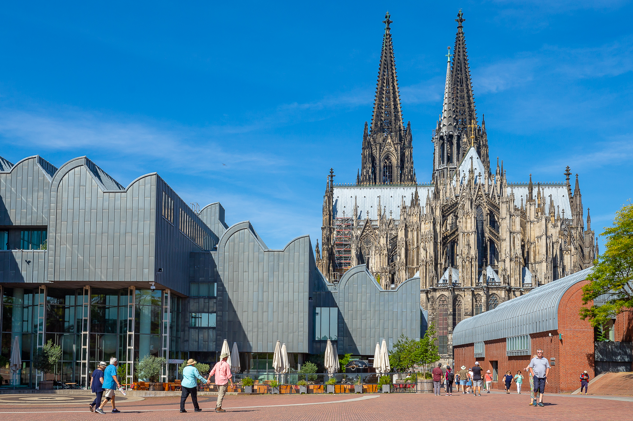 Art of Touring Founder Nadia Dadgostar in front of the Cologne skyline