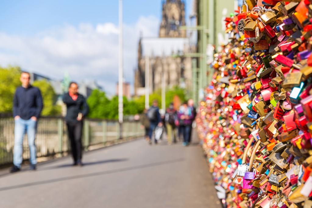 Padlocks along the Hohenzollern Bridge