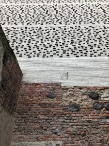 Modern brick on top of ancient brick at the Museum Kolumba